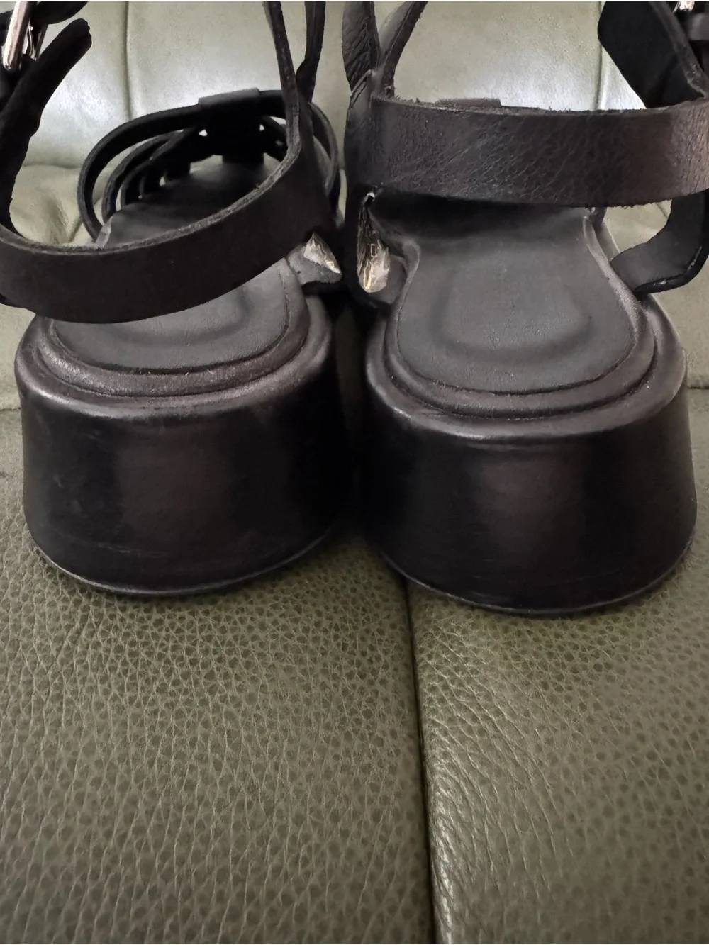 Either/Or Platform Fisherman sandals 37/black